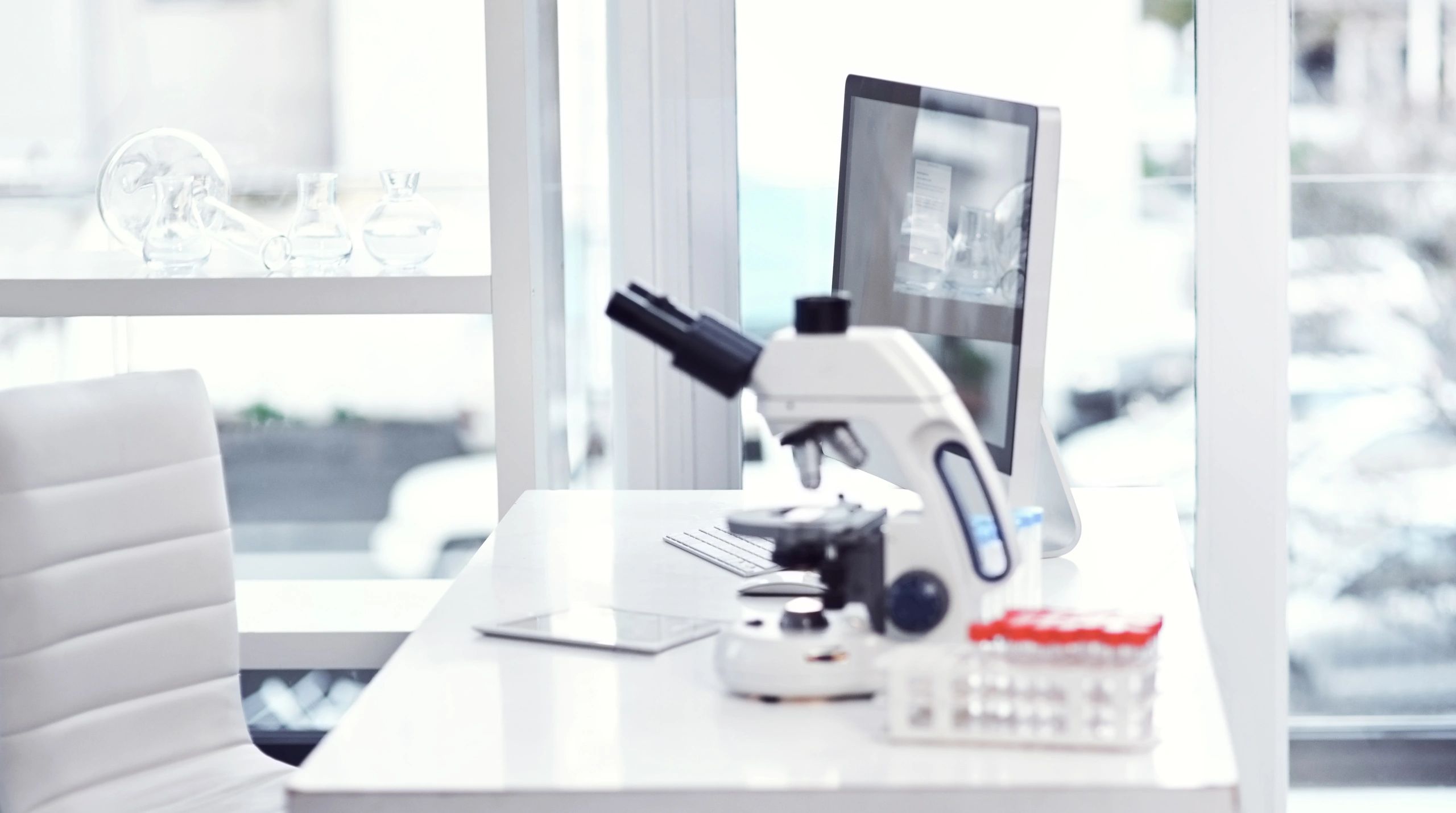 Laboratory equipment prepared for diagnostic testing